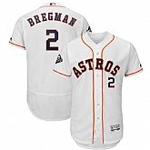Astros 2 Alex Bregman White 2019 World Series Bound FlexBase Jersey,baseball caps,new era cap wholesale,wholesale hats